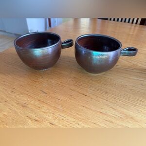 Handmade Pottery Mugs (1 sm chip)